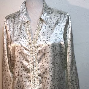 LANE BRYANT 18 / 20W mini Polka dot front button